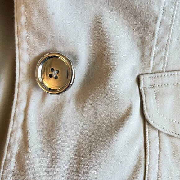 Jones New York Utility Jacket Cream - M Petite - Picture 7 of 12
